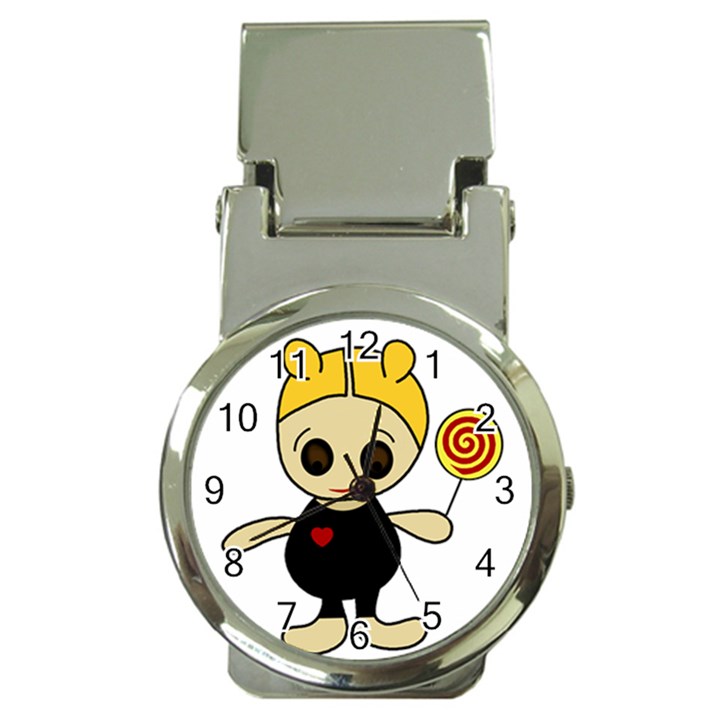 Cute doll girl Money Clip Watches