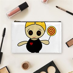 Cute Doll Girl Cosmetic Bag (medium)  by Valentinaart