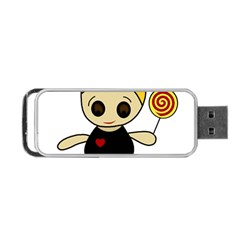 Cute Doll Girl Portable Usb Flash (one Side)