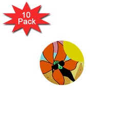 Sunflower On Sunbathing 1  Mini Buttons (10 Pack)  by Valentinaart