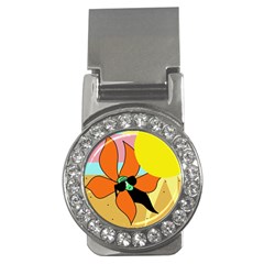 Sunflower On Sunbathing Money Clips (cz)  by Valentinaart