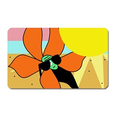 Sunflower On Sunbathing Magnet (rectangular) by Valentinaart