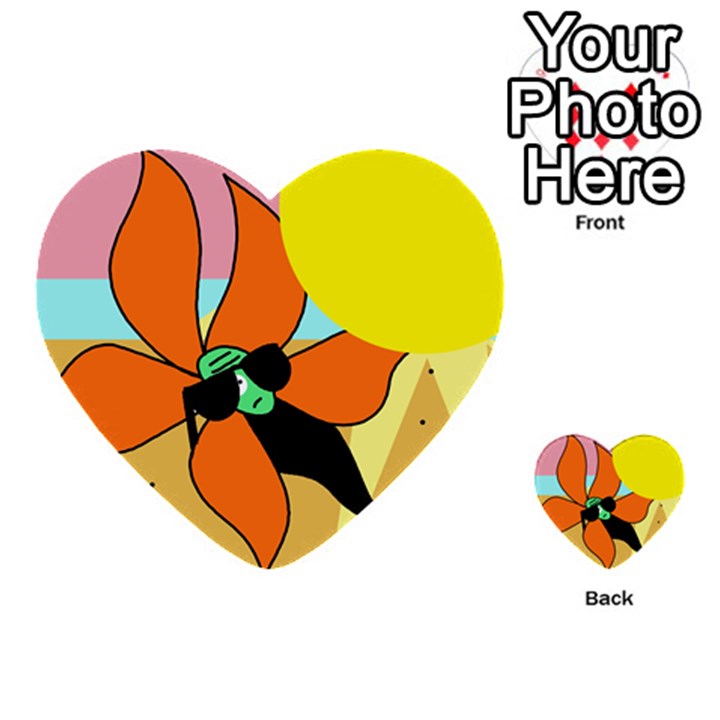 Sunflower on sunbathing Multi-purpose Cards (Heart) 