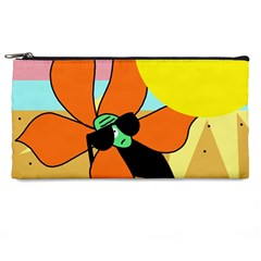 Sunflower On Sunbathing Pencil Cases by Valentinaart