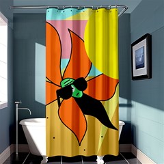 Sunflower On Sunbathing Shower Curtain 36  X 72  (stall)  by Valentinaart