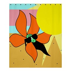 Sunflower On Sunbathing Shower Curtain 60  X 72  (medium)  by Valentinaart