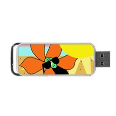 Sunflower On Sunbathing Portable Usb Flash (two Sides)