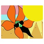 Sunflower on sunbathing Double Sided Flano Blanket (Medium)  60 x50  Blanket Front