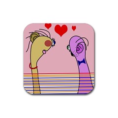 Love Rubber Coaster (square)  by Valentinaart