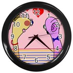 Love Wall Clocks (Black) Front