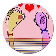 Love Magnet 5  (round) by Valentinaart