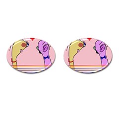 Love Cufflinks (oval) by Valentinaart