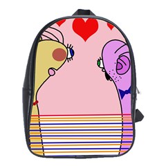 Love School Bags (xl)  by Valentinaart