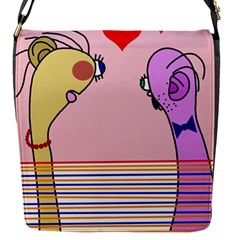 Love Flap Messenger Bag (s) by Valentinaart