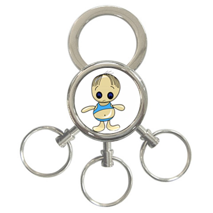 Cute boy 3-Ring Key Chains