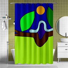 Caterpillar  Shower Curtain 48  X 72  (small)  by Valentinaart