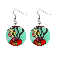 Dancing  Snakes Mini Button Earrings by Valentinaart