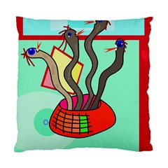 Dancing  Snakes Standard Cushion Case (one Side) by Valentinaart