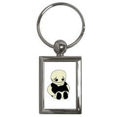 Halloween Sad Monster Key Chains (rectangle)  by Valentinaart