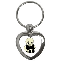 Halloween Sad Monster Key Chains (heart)  by Valentinaart