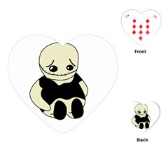 Halloween Sad Monster Playing Cards (heart) 