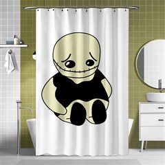 Halloween Sad Monster Shower Curtain 48  X 72  (small)  by Valentinaart