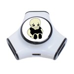 Halloween sad monster 3-Port USB Hub Front