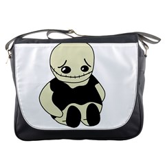 Halloween Sad Monster Messenger Bags