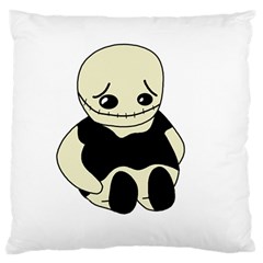 Halloween Sad Monster Large Flano Cushion Case (one Side) by Valentinaart