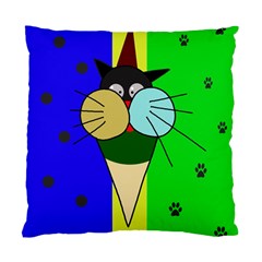 Ice Cream Cat Standard Cushion Case (one Side) by Valentinaart