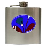 Soldier flowers  Hip Flask (6 oz) Front