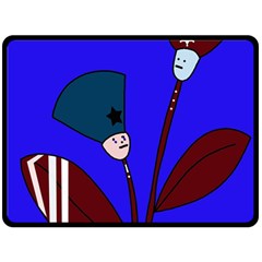 Soldier Flowers  Fleece Blanket (large) 