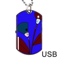 Soldier Flowers  Dog Tag Usb Flash (one Side)