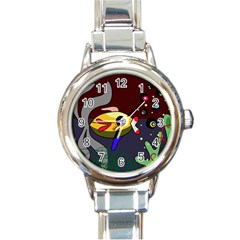 Fish Round Italian Charm Watch by Valentinaart