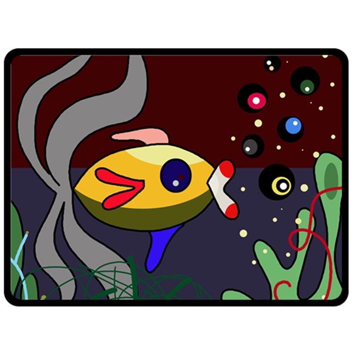 Fish Double Sided Fleece Blanket (Large) 