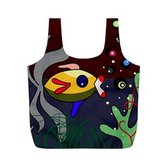 Fish Full Print Recycle Bags (m)  by Valentinaart