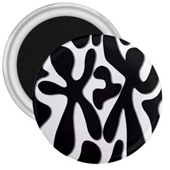 Black And White Dance 3  Magnets by Valentinaart