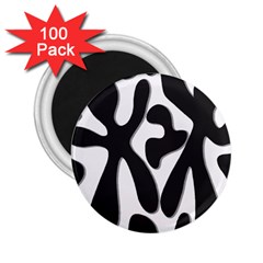 Black And White Dance 2 25  Magnets (100 Pack)  by Valentinaart