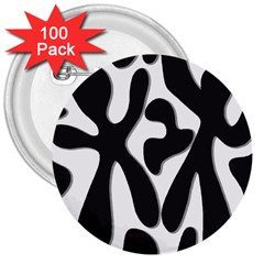 Black And White Dance 3  Buttons (100 Pack)  by Valentinaart