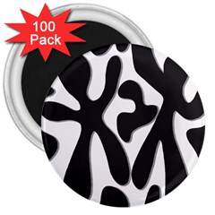 Black And White Dance 3  Magnets (100 Pack) by Valentinaart