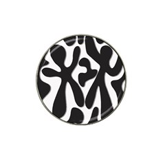 Black And White Dance Hat Clip Ball Marker (4 Pack) by Valentinaart