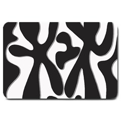 Black And White Dance Large Doormat  by Valentinaart