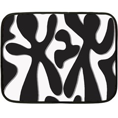 Black And White Dance Fleece Blanket (mini) by Valentinaart