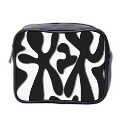 Black And White Dance Mini Toiletries Bag 2-side by Valentinaart