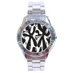 Black And White Dance Stainless Steel Analogue Watch by Valentinaart