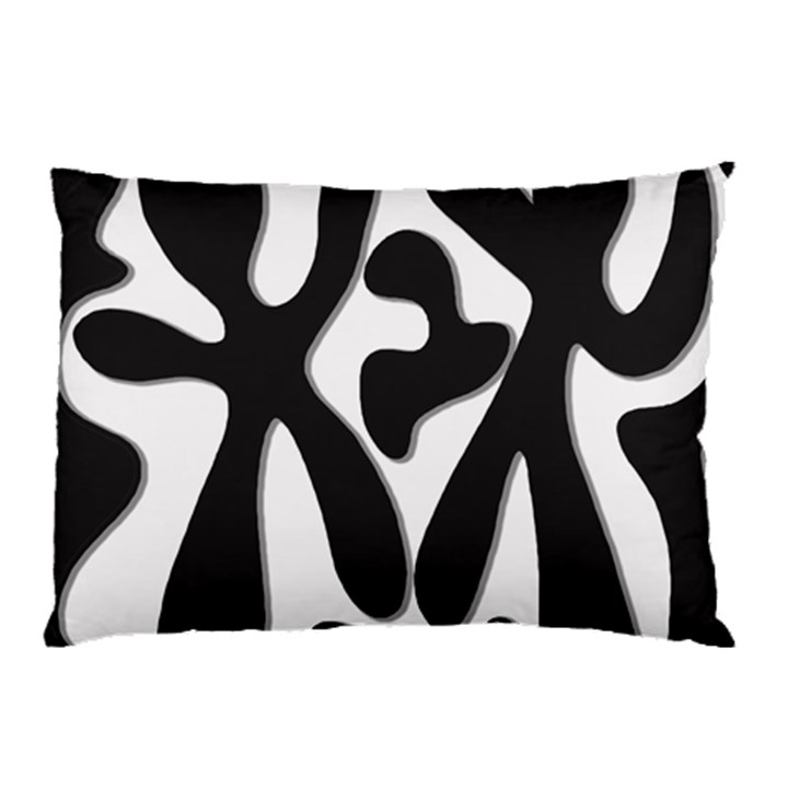 Black and white dance Pillow Case (Two Sides)