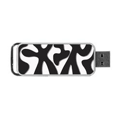 Black And White Dance Portable Usb Flash (two Sides)