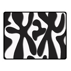 Black And White Dance Double Sided Fleece Blanket (small) 