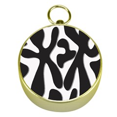 Black And White Dance Gold Compasses by Valentinaart