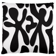 Black And White Dance Large Flano Cushion Case (one Side) by Valentinaart